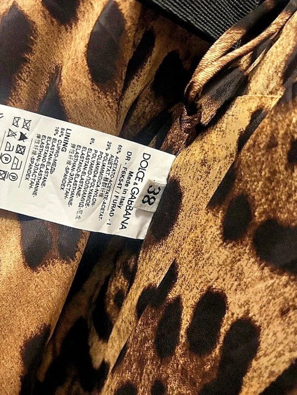 Dolce & Gabbana Leopard Print Midi Dress Red US 2 NWT - Picture 5 of 6